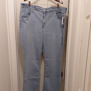 NWT Wonderly Midrise Bootcut Lois Jeans 20W, Mildly Distressed, Button Zip Close
